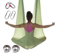 SAYEYBU Knot-Free Aerial Yoga Hammock, Aerial Pilates Silk Yoga, Swing Set Inversion Equipment, with Buckle/Extension Strap, for Yoga Inversion, Starter Hardware Kit,24,5 * 2.8M