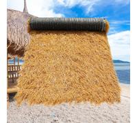 SAYEYBU Large Artificial Thatch Grass Roll, Fireproof Fake Hay Straw Mat Decor Patio Garden Party, Tropical Thatch Roofing,A,1x5m(39.4x197in)