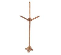 SAYEYBU Lightning Rod, Pure Copper Lightning Rod Lightning Three-Pole Spike Brass Removable Lightning Protection Equipment, for House Tower Tank Roof Safety,1PCS