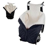 SAYEYBU Lightweight Wheelchair Blanket with Zipper, Lambswool Wheelchair Warm Covers, Lap Blankets for Elderly, Holiday Winter Leg and Lower Body Gifts,Black