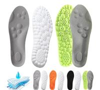 SAYEYBU Men Women Memory Foam Insoles with Arch Support Comfort Massage Insoles Replacement Shoe Inserts for Work Boots Running Trainer,Green+Grey,39--40