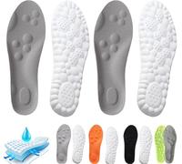 SAYEYBU Men Women Memory Foam Insoles with Arch Support Comfort Massage Insoles Replacement Shoe Inserts for Work Boots Running Trainer,2*grey,43--44
