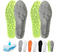 SAYEYBU Men Women Memory Foam Insoles with Arch Support Comfort Massage Insoles Replacement Shoe Inserts for Work Boots Running Trainer,2*green,43--44