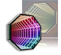 SAYEYBU Mirror Tunnel Light, Single Sided LED 3D Night Light with Smart APP and Remote Control, Infinite Tunnel Night Light for Home Decor, Party, Bar and Gaming,Octagon,19.7" / 50 cm