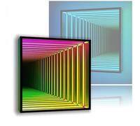 SAYEYBU Mirror Tunnel Light, Single Sided LED 3D Night Light with Smart APP and Remote Control, Infinite Tunnel Night Light for Home Decor, Party, Bar and Gaming,Square,19.7" / 50 cm