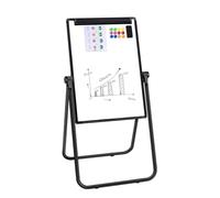 SAYEYBU Mobile Clear Glass Whiteboard, Large Dry Erase Board on Wheels, Height Adjustable Easel Whiteboard, Double Sided Glass White Board with Stand for Office, Home, School,Black,60 * 90CM