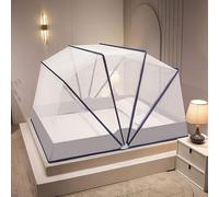 SAYEYBU Mosquito Net Bed Canopy, Foldable Moskitonetz with Six-Strand Folding Frame, Breathable Anti-Mosquito Tent, Portable Camping Bed Canopy, for Bedroom Outdoor Travel Camping,B,100 * 190cm