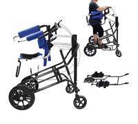 SAYEYBU Multifunctional Rehabilitation Walker with dual brake system, Home Rehabilitation Equipment, Walking Frame with pneumatic/electric Lift, Walker for People with Mobility Difficulties,C
