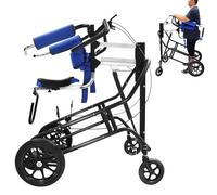 SAYEYBU Multifunctional Rehabilitation Walker with dual brake system, Home Rehabilitation Equipment, Walking Frame with pneumatic/electric Lift, Walker for People with Mobility Difficulties,A