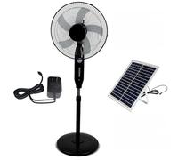 SAYEYBU Oscillating Adjustable Pedestal Fan, Portable Standing Fan, Quiet Operation, Floor Fan with Solar Panel for Indoor, Bedroom, Living Room, Home Office & College Dorm Use,Black