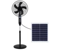 SAYEYBU Oscillating Adjustable Pedestal Fan, Stand Fan, Floor Fan, 3 Speeds with Solar Panel for Indoor, Bedroom, Living Room, Home Office & College Dorm Use,Black,A