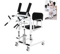 SAYEYBU Patient Lift Transfer Chair, Sit to Stand Lift 4 in 1 Portable Transfer Chair with Wheels, Standing Transfer Chair, for Home Adults Disabled Easy to Use,Black