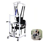 SAYEYBU Patient Nursing Chair with Sling, Adjustable Height Lift Transfer Chair for Seniors, Handicap Move Aid Device with Quiet Wheels, Up To 330 LB,Manual
