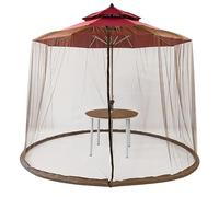 SAYEYBU Patio Umbrella Mosquito Netting, Universal Outdoor Patio Umbrellas Mesh Screen Mosquito Netting, for Garden Camping Market Table Cantilever Offset Umbrella,brown,Straight300x230cm