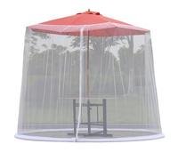 SAYEYBU Patio Umbrella Mosquito Netting, Universal Outdoor Patio Umbrellas Mesh Screen Mosquito Netting, for Garden Camping Market Table Cantilever Offset Umbrella,white,Canop300x300cm