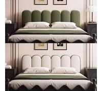 SAYEYBU Petals Wedge Headboard Back Pillow for Bed Backrest Bedside Cushion, Corduroy Retro Bedside Large Reading Pillow for Bed/Daybed with Removable and Washable Cover,Green,90 * 50 * 12cm