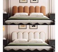 SAYEYBU Petals Wedge Headboard Back Pillow for Bed Backrest Bedside Cushion, Corduroy Retro Bedside Large Reading Pillow for Bed/Daybed with Removable and Washable Cover,Brown,90 * 50 * 12cm