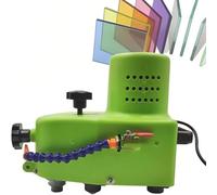 SAYEYBU Portable Small Glass Edger, Electric Glass Edging Machine, Glass Grinding Machine, 8000 rpm Glass Grinder, for Beveling & Smoothing Glass Edges,Green