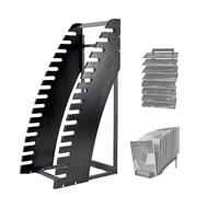 SAYEYBU Portable Tile Sample Rack, Large Floor Tile Display Holder, Building Material Display Shelf for Flooring Samples, Exhibition Stand for Retail Stores and Trade Shows,Black