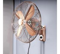 SAYEYBU Retro Wall Mount Fan Oscillating,3 Speed Metal Mechanical/Remote Control Wall-mounted Fan,Left and right oscillating head wall mounted fan for Industrial,Commercial,Residential,C,14 Inch