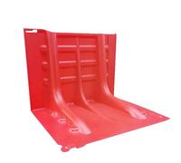 SAYEYBU Reusable Flood Protection Board, ABS Plastic L Shaped Baffle for River Diversion, Water Barriers for Flooding Outdoor, Stop Water from Coming Into Garage,Red,7 pcs