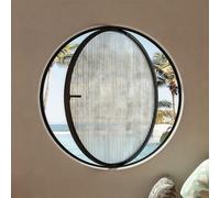 SAYEYBU Round Rotating Glass Windows - 360° Rotatable Ventilation Windows Aluminum Alloy Replacement Rotation Windows Rotating Porthole Window With Tempered Glass,A2,40cm