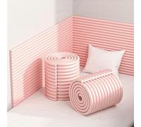 SAYEYBU Self Adhesive 3D Anti Collision Wall Panels, DIY Peel and Stick Headboard Padding for Bedroom, Tatami, Nursery, Thick Foam Cushion Anti Bump for Kids Autism, Easy to Cut and Clean,pink,2m