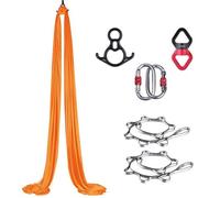 SAYEYBU Sensory Swing Hammock, Anti Gravity Yoga Hanging Chair, Aerial Silks Yoga Swing Fitness Stretch Belt, for Gym Indoor Yoga Studio,16,8M*1.5M