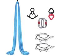 SAYEYBU Sensory Swing Hammock, Anti Gravity Yoga Hanging Chair, Aerial Silks Yoga Swing Fitness Stretch Belt, for Gym Indoor Yoga Studio,03,8M*2.8M