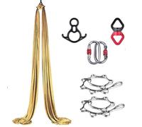 SAYEYBU Sensory Swing Hammock, Anti Gravity Yoga Hanging Chair, Aerial Silks Yoga Swing Fitness Stretch Belt, for Gym Indoor Yoga Studio,10,8M*1.5M
