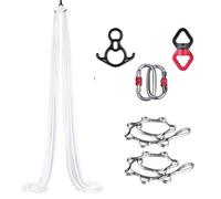 SAYEYBU Sensory Swing Hammock, Anti Gravity Yoga Hanging Chair, Aerial Silks Yoga Swing Fitness Stretch Belt, for Gym Indoor Yoga Studio,15,10M*1.5M