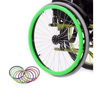SAYEYBU Silicone Hand Push Cover, Wheelchair Push Rim Covers, 20/22/24 Inch Rear Wheel Sports Wheelchair Cover, Non Slip Wear Resistant Hand Push Cover, Wheelchair Accessories,green,22in
