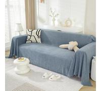 SAYEYBU Sofa Cover for Sectional Sofa, Non Slip Chenille Couch Cover for 3 Cushion Couch Sofa, Pet Protector Dog Furniture Protector, Washable L Shape Couch Cover,Blue,180 * 300cm