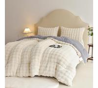 SAYEYBU Soft Faux Rabbit Plush Blanket, Super Warm Thick Milk Velvet Quilt, Reversible Fluffy Fleece for Home Bedroom, Winter Bedding, Cold Weather Comfort,A,150x200cm (2kg)