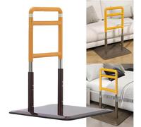 SAYEYBU Stand Assist Aid for Elderly, 14kg Installation Free Bedside Handrail, Floor Standing Bed Guardrail, Height Adjustable, for the Elderly Disabled Pregnant Women,Yellow,without suction cup