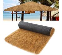 SAYEYBU Synthetic Thatch Grass Roof Blind Grass Fake Hay Waterproof Roof & Fence Decor for Tiki Bars, Tropical Parties, Beach Hut DIY,A,1x17m(39.4x669.3in)