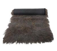 SAYEYBU Synthetic Thatch Roof Mat, Waterproof Fake Hay, Fireproof Grass Roll for Tropical Beach Hut, Fence Decor, DIY Patio, Commercial Art Projects,Grey,3m/118in