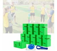 SAYEYBU Team Building Block Tower Game, ABS Stacking Blocks Outdoor Group Activity Game for 5-20 Players, for Corporate Events, School Sports Day, Parties & Family Fun,Green,10PCS