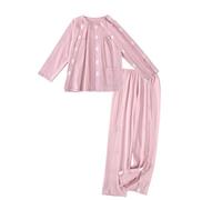 SAYEYBU Tear Away Bedridden Clothes, Unisex Patient Clothing,Easy to Wear and Take Off, Modal,for Bedridden Patients,The Elderly,Fractures,Women's pink,L
