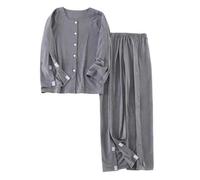 SAYEYBU Tear Away Bedridden Clothes, Unisex Patient Clothing,Easy to Wear and Take Off, Modal,for Bedridden Patients,The Elderly,Fractures,men's gray,M