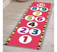 SAYEYBU Toddler Playmats, Hopscotch Rugs for Kids, Indoor Play Area Rug Washable, Rug Non Slip and Durable, Childrens Rugs for Playroom Bedroom Classroom Living Room Carpet,J,60 * 120cm