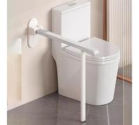SAYEYBU Toilet Grab Bars, Flip up Grab Bars for Bathroom, Folding Grab Bar, Safety Rail Wall Mounted, Non Slip Waterproof Handicap Bars, for Elderly Disabled and Pregnant,White,With legs