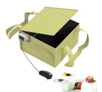 SAYEYBU Versatile Dough Proofer with Heater, Bread Pizza Dough Proofing Box Temperature Control Proofing Accessories for Making Bread, Yogurt, Natto and Handmade Soap, 11.8 * 11.8 * 7.6in,Yellow