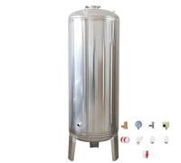 SAYEYBU Vertical Stainless Steel Water Pressure Tanks, 25/40/50/65/80 Gal Water Storage Bladder Containers, Stainless Steel Well Pressure Tank for Pressurized Water Systems,160L(95 * 50CM)