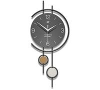 SAYEYBU Wall Clocks for The Living Room, Wall Decorations Made of Metal, Modern Minimalist Wall Clock Without Ticking, for The Living Room, Bedroom, Office, Kitchen,A,31X68CM