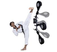 SAYEYBU Wall Mounted Kicking Pads, Taekwondo Kick Pads Targets, Holder Martial Arts Boxing, Elastic Spring, Free Standing Kick Pads for Taekwondo, PU Material, Kickboxing Training,3 Target