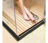 SAYEYBU Waterproof Non Slip Solid Wooden Shower Mat,Bathroom Bamboo Bath Mat,Natural Wooden Bath Mat,Duck Board,with Non Slip Feet,Use for Kitchen Bedroom Bathtub Toilet Doormat Pet Mat,A,60×80cm