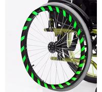 SAYEYBU Wear Resistant Hand Push Ring Protective Cover, 1 Pair Wheelchair Cover, 20/22/24 Inch Silicone Non Slip Wheelchair Push Rim Covers, Rear Wheel Grips Accessories,green + black,22in