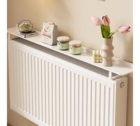SAYEYBU White,140cm, Over Radiator Shelf No Drilling, Floating Radiator Shelves, Radiator Covers, with Easy To Fit Bracket, for Home, Helps Deflect The Heat Back into The Room