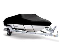 SAYEYBU Yacht 11-22FT Boat Cover, Anti UV Waterproof Heavy Duty 210D/420D Marine Trailerable Canvas Boat Accessories for Fits V Hull,Tri-Hull, Runabout Boat Cover,D*420D,14~16FT